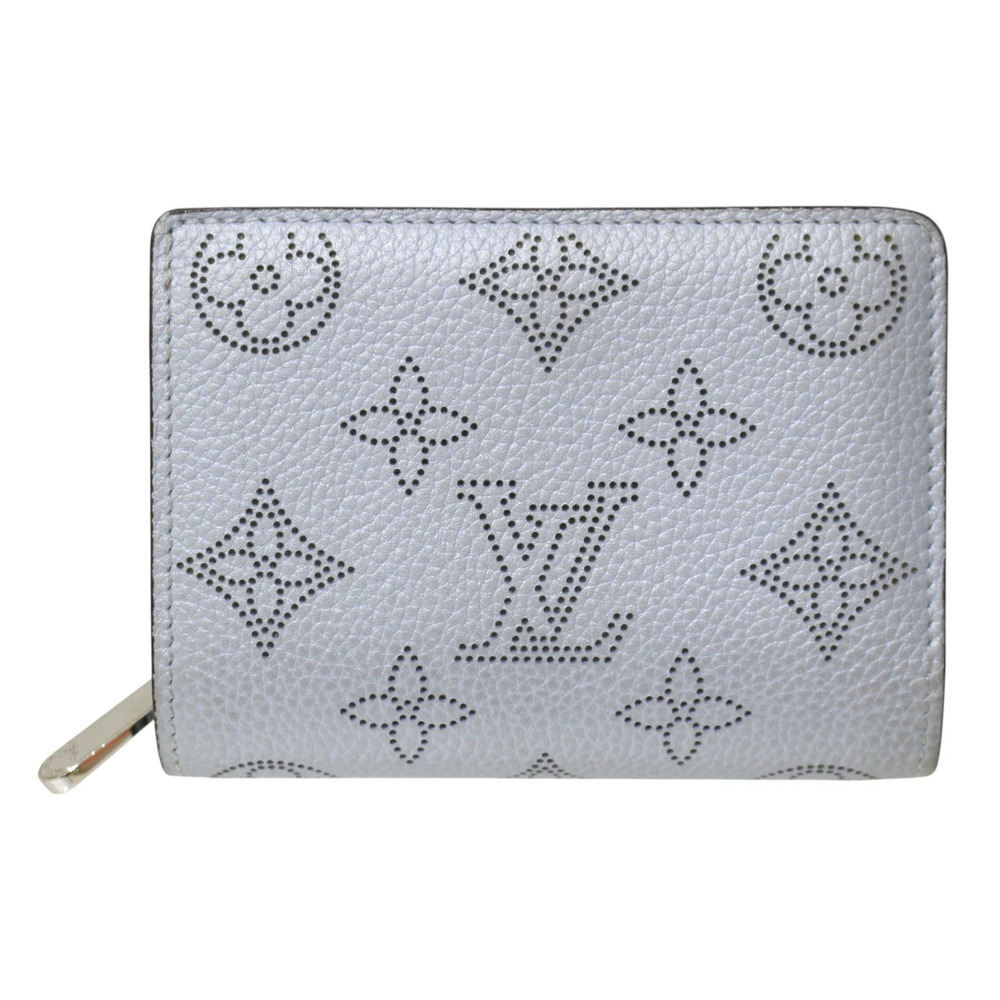 LOUIS VUITTON Portefeuille Claire Mahina Leather Vert Lagoon Blue Compact